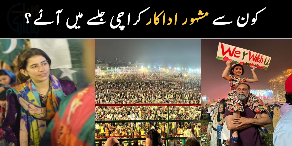 اپنے حق کے لیے سڑکوں پر آ گئے ۔۔ کراچی کے جلسے میں کون کون سے مشہور اداکاروں نے عوام کا خون گرمایا؟ تصاویر دیکھیے