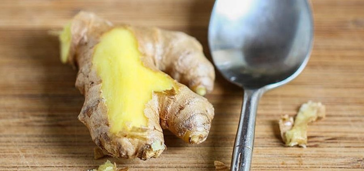 What is the easiest way to peel ginger?