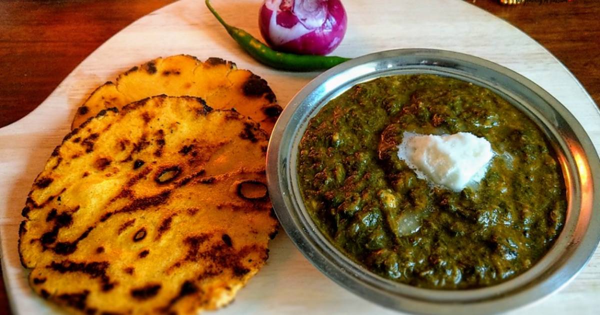 Sarson Ka Saag Aur Makki Ki Roti Recipe in Urdu - Cook with Hamariweb.com