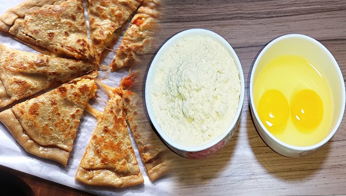 پیزا پراٹھا! نہ آٹا گوندھنے کی فکر نہ ہی بیلنے کا مسئلہ صرف 5 منٹ میں بنائیں جھٹ پٹ نئے انداز سے