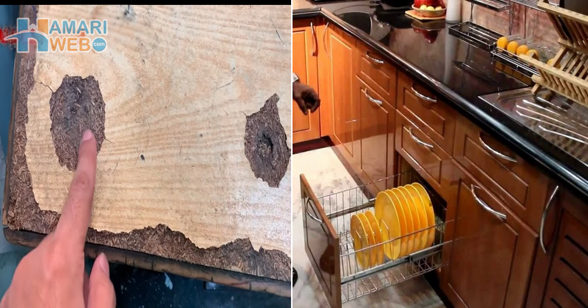 کیبنیٹ کی لکڑی پھول کر نکل رہی ہے ۔۔ جانئے کچن میں موجود فرنیچر کو پانی کے نقصان سے بچانے کا آسان طریقہ