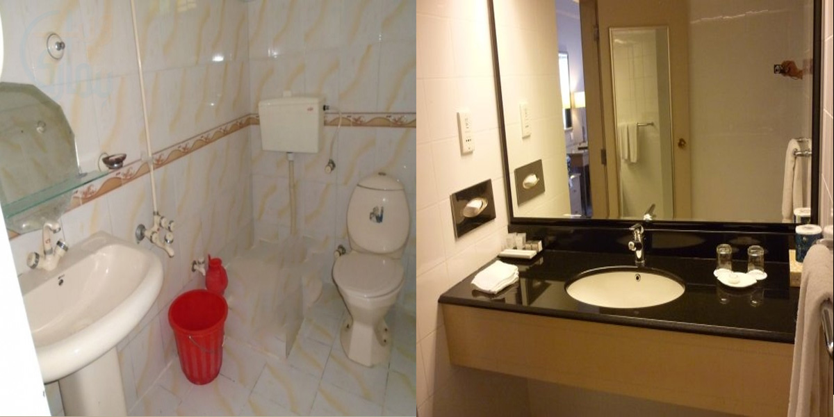 ہوٹلوں میں گندے باتھ روم کو صاف کرنے کے لئے کس چیز کا استعمال کیا جاتا ہے جس کی وجہ سے وہ ہر وقت چمکدار نظر آتے ہیں؟