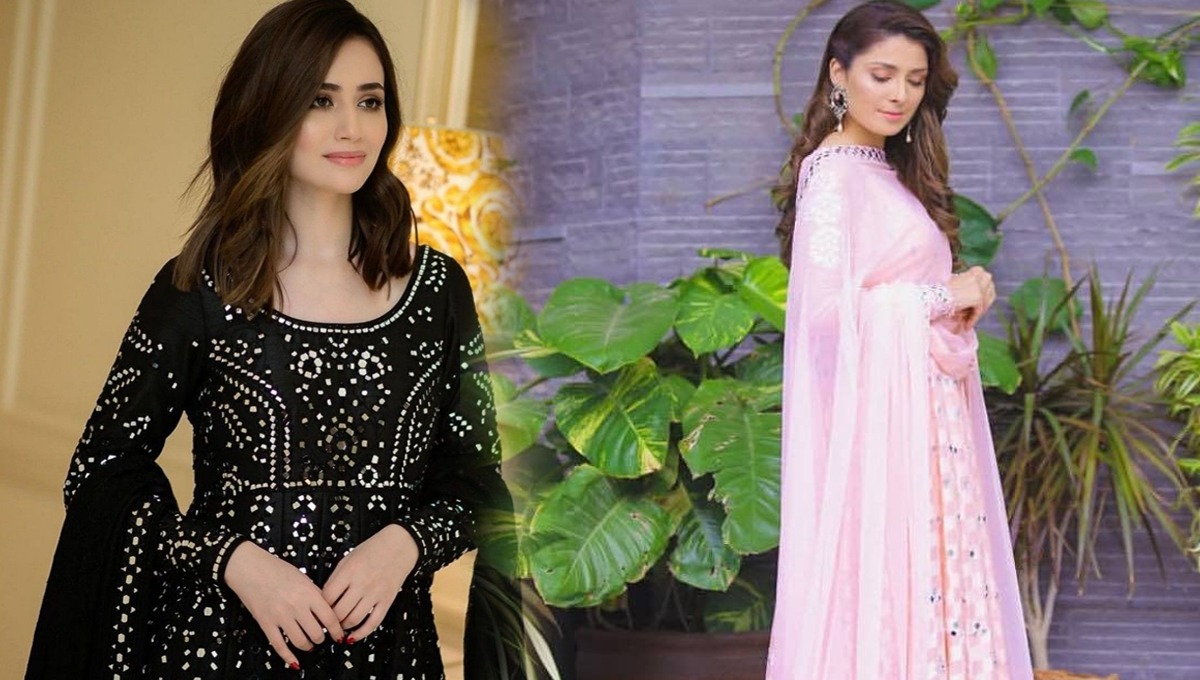 شیشہ ورک والے خوبصورت سوٹ ، فیشن میں ”اِن“ ہیں