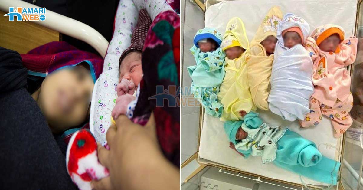 خاتون کے ہاں بیک وقت 6 بچوں کی پیدائش۔۔ حیرت انگیز واقعہ پاکستان کے کس شہر میں پیش آیا اور بچوں کی حالت کیسی ہے؟