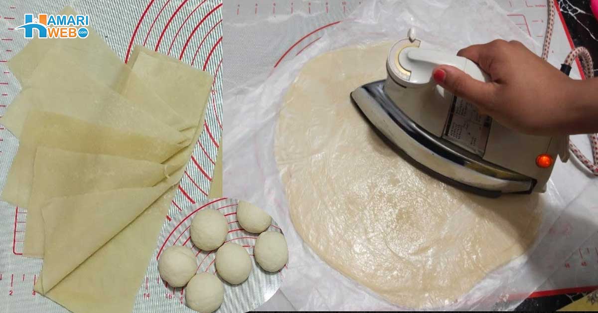 اتنی مہنگی سموسہ پٹی وہ بھی آدھی خراب۔۔ جانیں بغیر گیس کے گھر میں استری سے کیسے سموسہ پٹی بنتی ہے؟