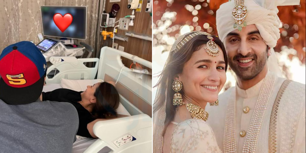 ہمارا بچہ دنیا میں آنے والا ہے ۔۔ رنبیر کپور نے عالیہ بھٹ کی ہسپتال سے تصویر شیئر کر دی