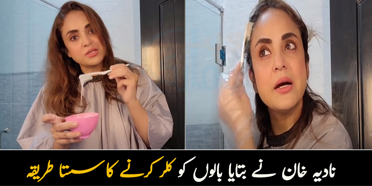 نادیہ خان نے بتایا بالوں کو کلر کرنے کا سستا طریقہ تو اب نہ پارلر جانے کی ٹینشن اور نہ بال خراب و سفید ہونے کا مسئلہ