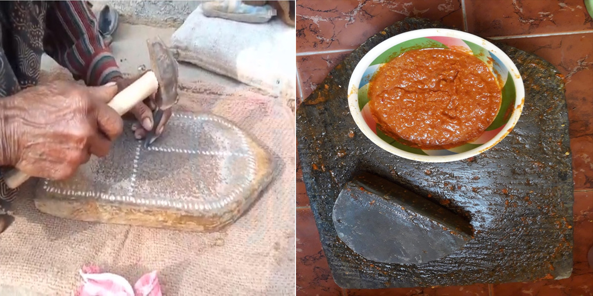 سل بٹہ پیس پیس کر خراب ہوگیا ہے، اب پتھر بھی ٹوٹنے لگا ہے ۔۔ آپ کا پُرانا سل بٹہ اب کام کا نہیں رہا؟ جانیں اس کو گھر میں دوبارہ ٹھیک کرنے کا طریقہ