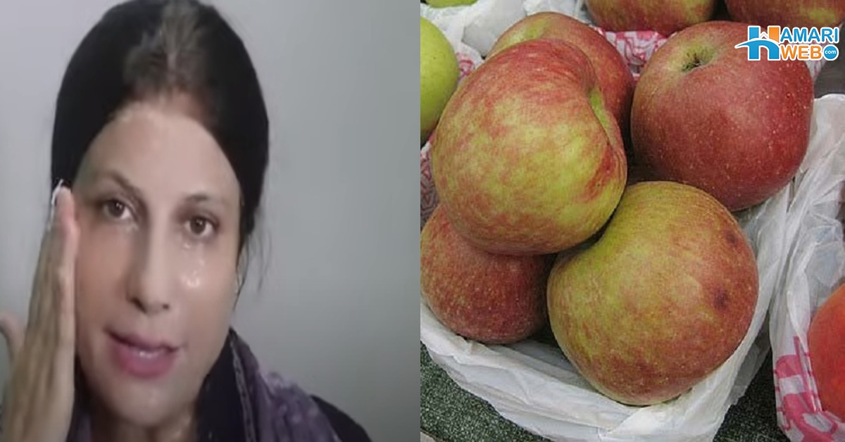 سیب کے چھوٹے سے ٹکڑے سے 15 ہزار والے فیشل کی چمک۔۔ ڈاکٹر بلقیس نے خود اپنے چہرے پر فیشل کر کے رزلٹ دکھا دیا