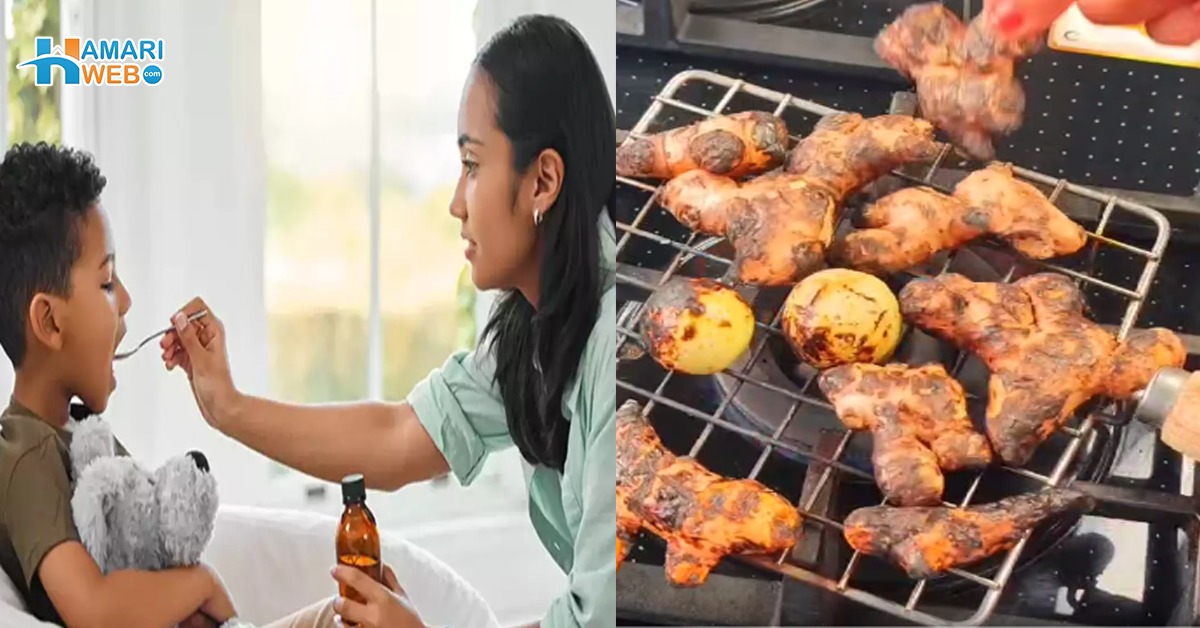 ادرک کو پہلے جلائیں اور پھر اسے ۔۔ گلے کے درد اور کھانسی کے لیئے ذائقہ دار سیرپ گھر پر کیسے بنائیں؟ جانیں