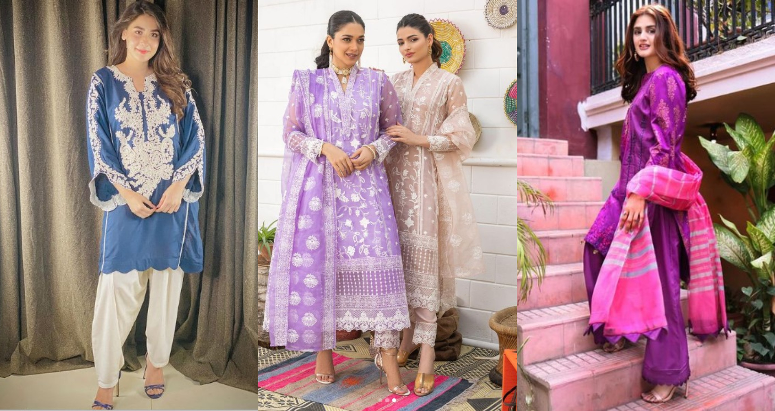 چکن کاری یا پھر سِلک۔۔۔ آج کل کپڑوں کے کون سے ڈیزائن چل رہے ہیں؟ عید کے کپڑے بنانے سے پہلے جانیں نت نئے ڈیزائن کے بارے میں