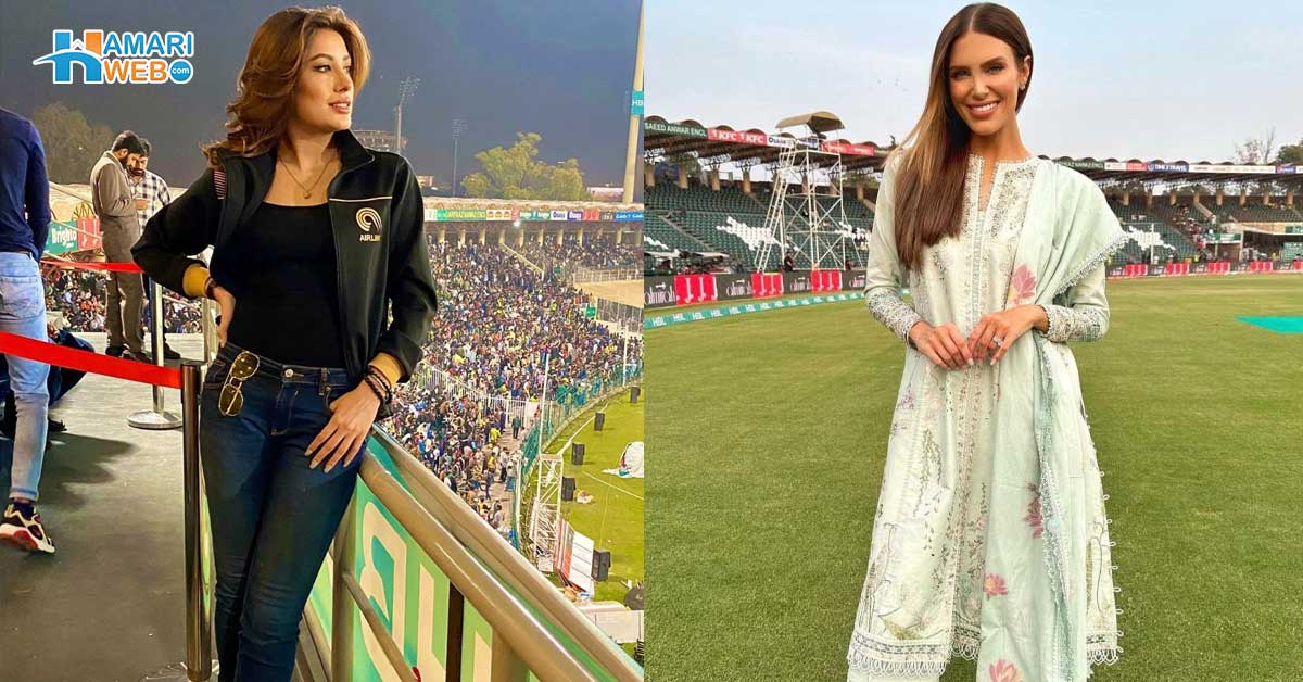 انگریز ہو کر بھی شلوار قمیض اور سر پر دوپٹہ۔۔ پی ایس ایل کی میزبان ایرن ہالینڈ کے پاکستانی لباس، یہاں کی اداکاراؤں کو سیکھنا چاہیئے